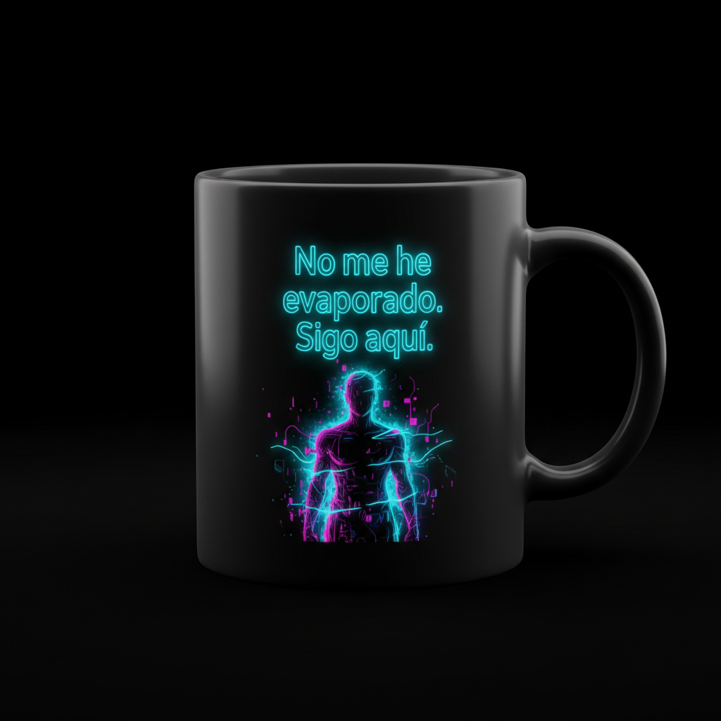 Taza · No me he evaporado. Sigo aquí